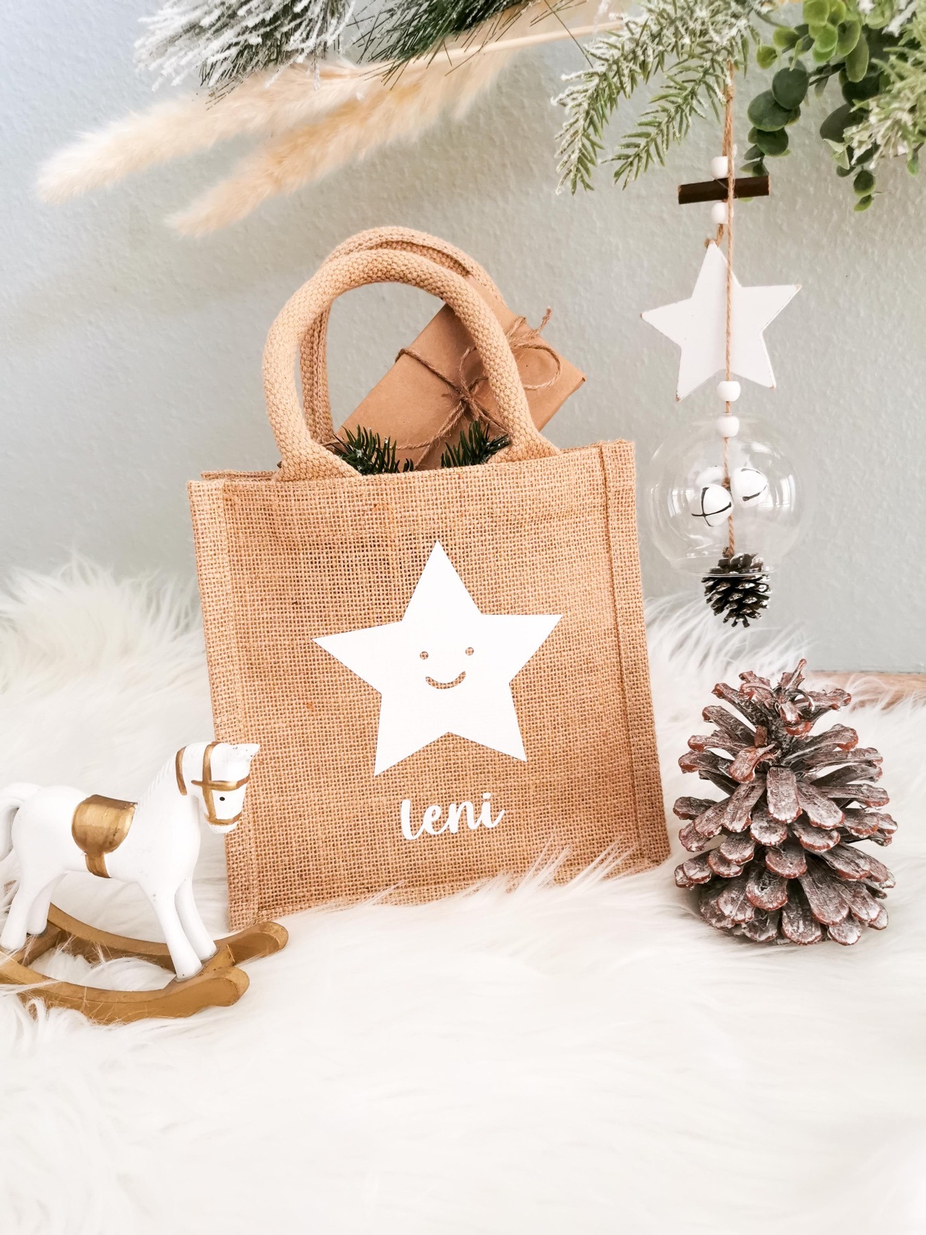 Personalisierte Geschenktasche für Weihnachten | Kindertasche mit weihnachtlichem Motiv 3
