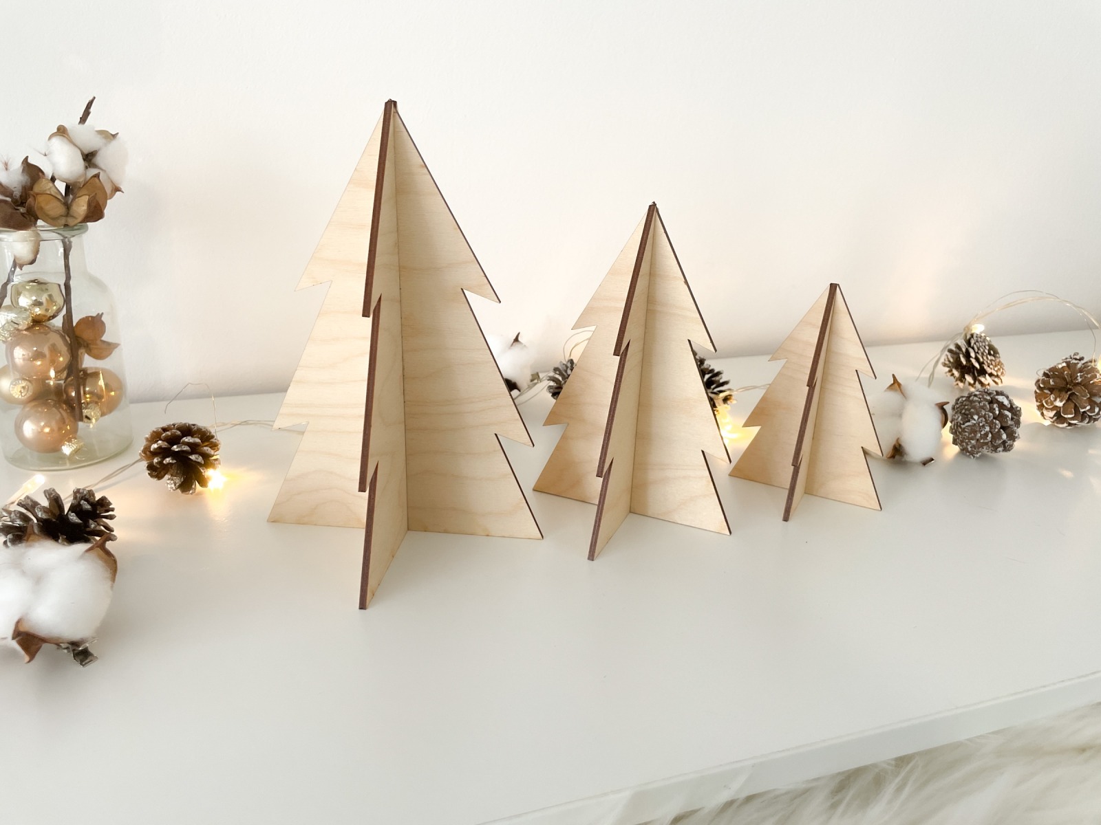 Deko Weihnachten aus Holz oder Acryl originelle Weihnachtsbäume 3