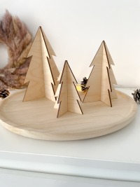 Deko Weihnachten aus Holz oder Acryl originelle Weihnachtsbäume
