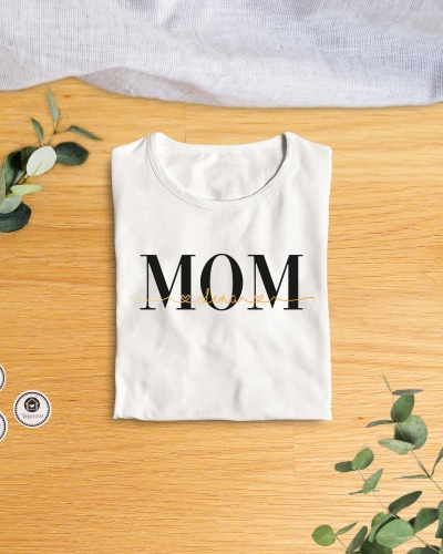 T Shirt | BioBaumwolle | Mom Kindernamen Mama Beste Freundin Spruch personalisiert
