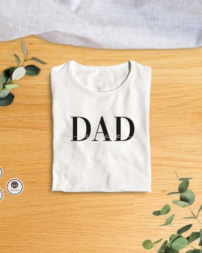 T Shirt | BioBaumwolle | Dad+Kindernamen, Papa, Spruch, personalisiert, Vatertag - Kleider machen Le