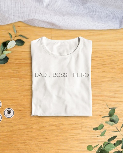 T Shirt | BioBaumwolle | Dad Boss Hero Papa Spruch Vatertag Ehemann - Kleider machen Leute