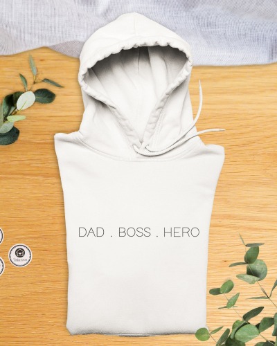 Hoodie | personalisiert | Kapuzenpullover Sweatshirt Spruch Dad Boss Hero - Kleider machen Leute