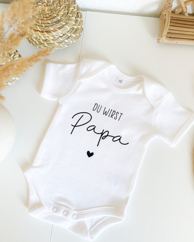 Baby Body personalisiert Du wirst Papa Baby Body individuelles Geburtsgeschenk - originelle Verkünd