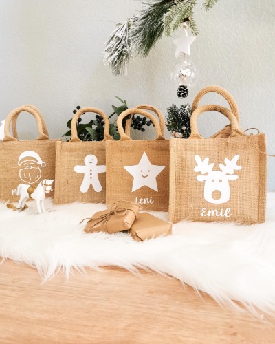 Personalisierte Geschenktasche für Weihnachten | Kindertasche mit weihnachtlichem Motiv - Weihnacht