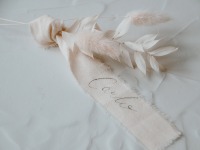 Handbeschriebenes Baumwollband personalisiert I Geschenkanhänger I Platzkarte