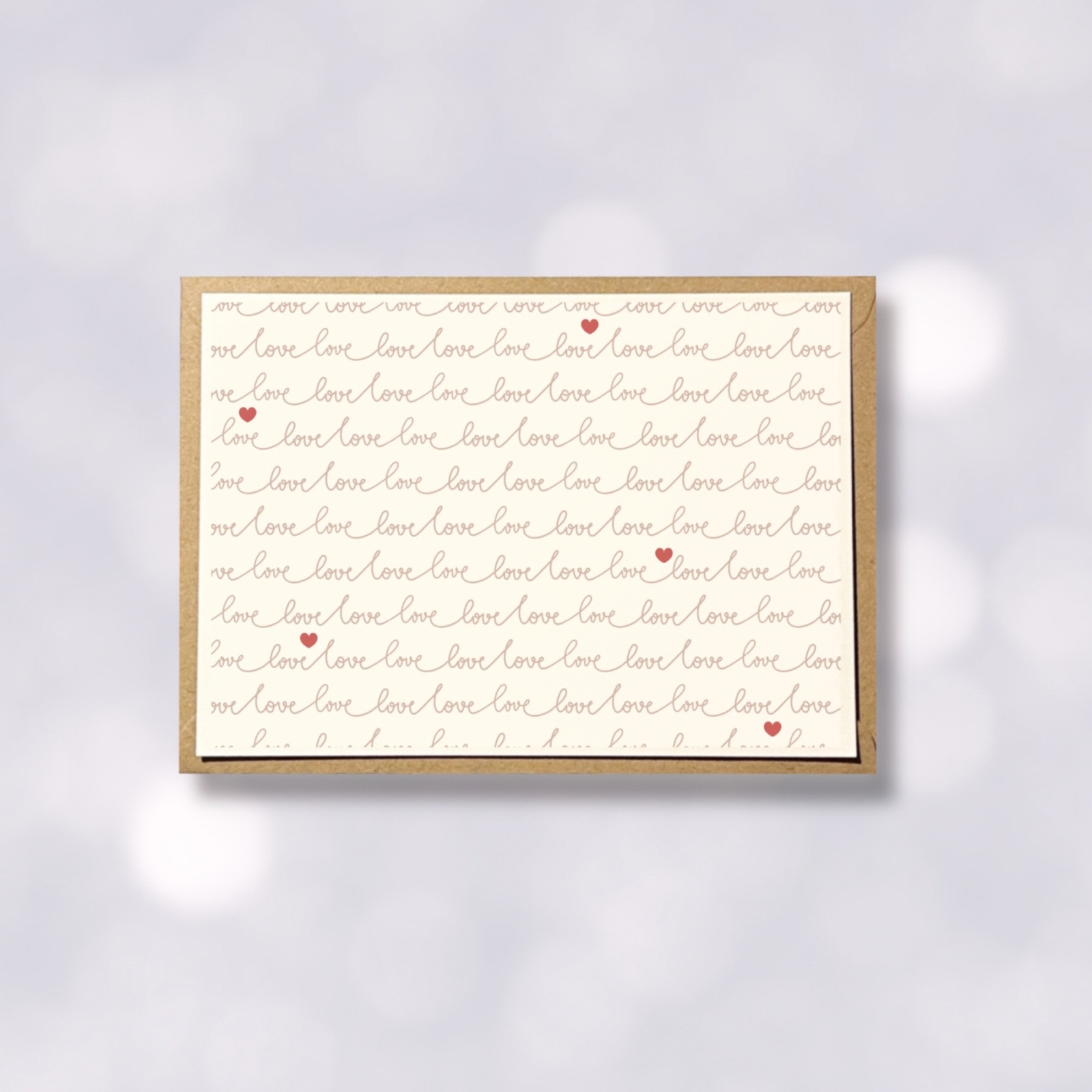 Valentinstagskarte Hochzeitskarte Postkarte mit Herz