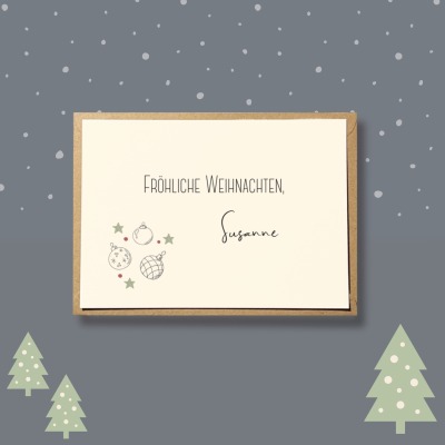 Personalisierte Weihnachtskarte weihnachtliche Karte - Alles Liebe zu Weihnachten