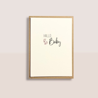 Glückwunschkarte zur Geburt | Schwangerschaft verkünden - Hallo Baby
