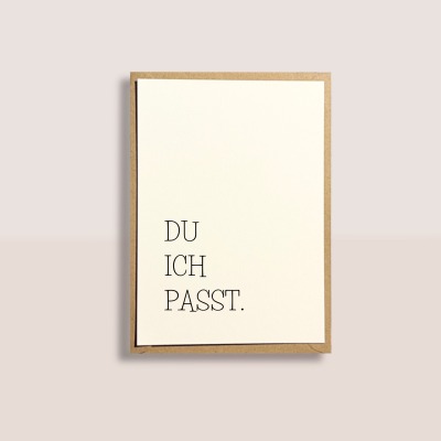 Karte | Miniposter | Grußkarte | Liebe&Freundschaft - DU ICH PASST