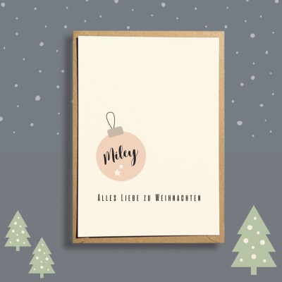 Personalisierte Weihnachtskarte weihnachtliche Karte - Alles Liebe zu Weihnachten