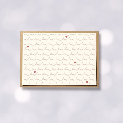 Valentinstagskarte Hochzeitskarte Postkarte mit Herz - Karte zum Valentinstag zur Hochzeit Verlobung