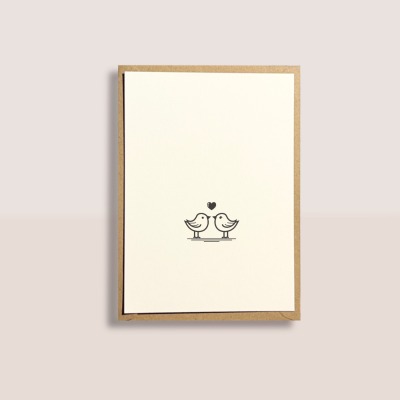 Hochzeitskarte | Grußkarte - liebende Piepmätze