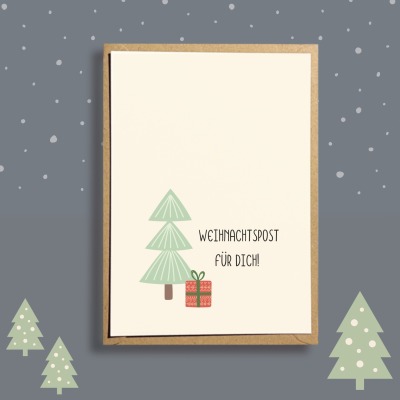 Weihnachtskarte weihnachtliche Karte - Weihnachtspost für Dich