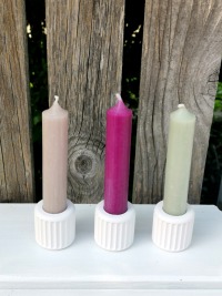 Mini-Kerzenständer mit Rillen für Stabkerzen 6