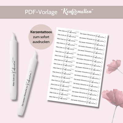 PDF Vorlage Kerzentattoo Konfirmation