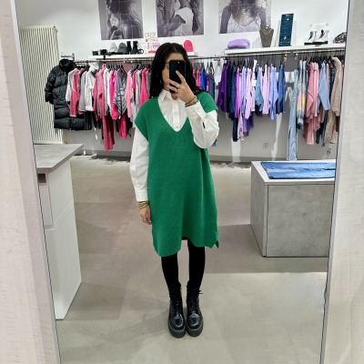 Ava Kleid ohne Ärmel - Green
