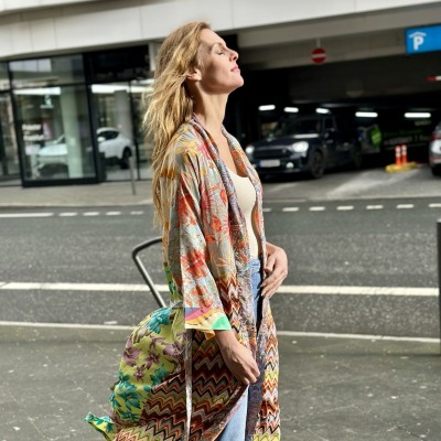Ava Seiden-Kimono Patchwork 2 - Einzelstück