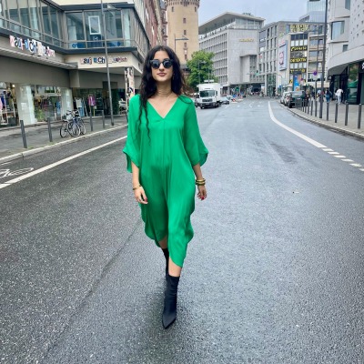 Ava Dress Oversize - Green
