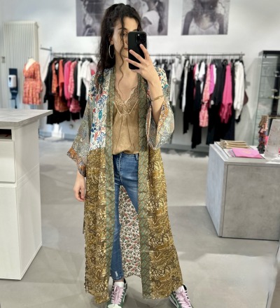 Ava Seiden-Kimono Patchwork 1075 - Einzelstück