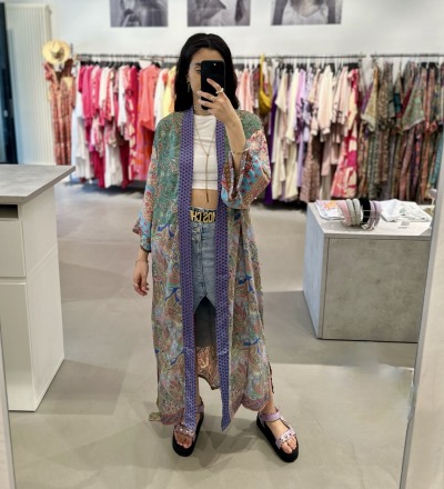 Ava Seiden-Kimono Patchwork 1226 - Einzelstück