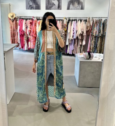 Ava Seiden-Kimono Patchwork 1205 - Einzelstück