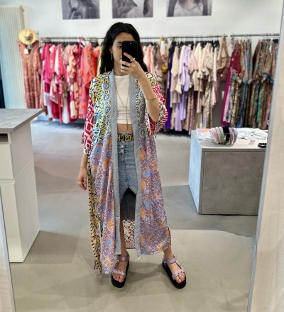 Ava Seiden-Kimono Patchwork 1207 - Einzelstück