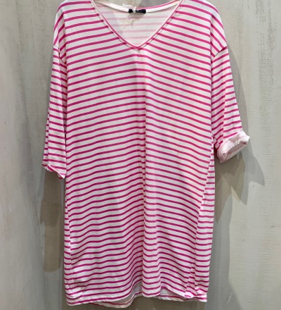 Shirtdress - Pink/White