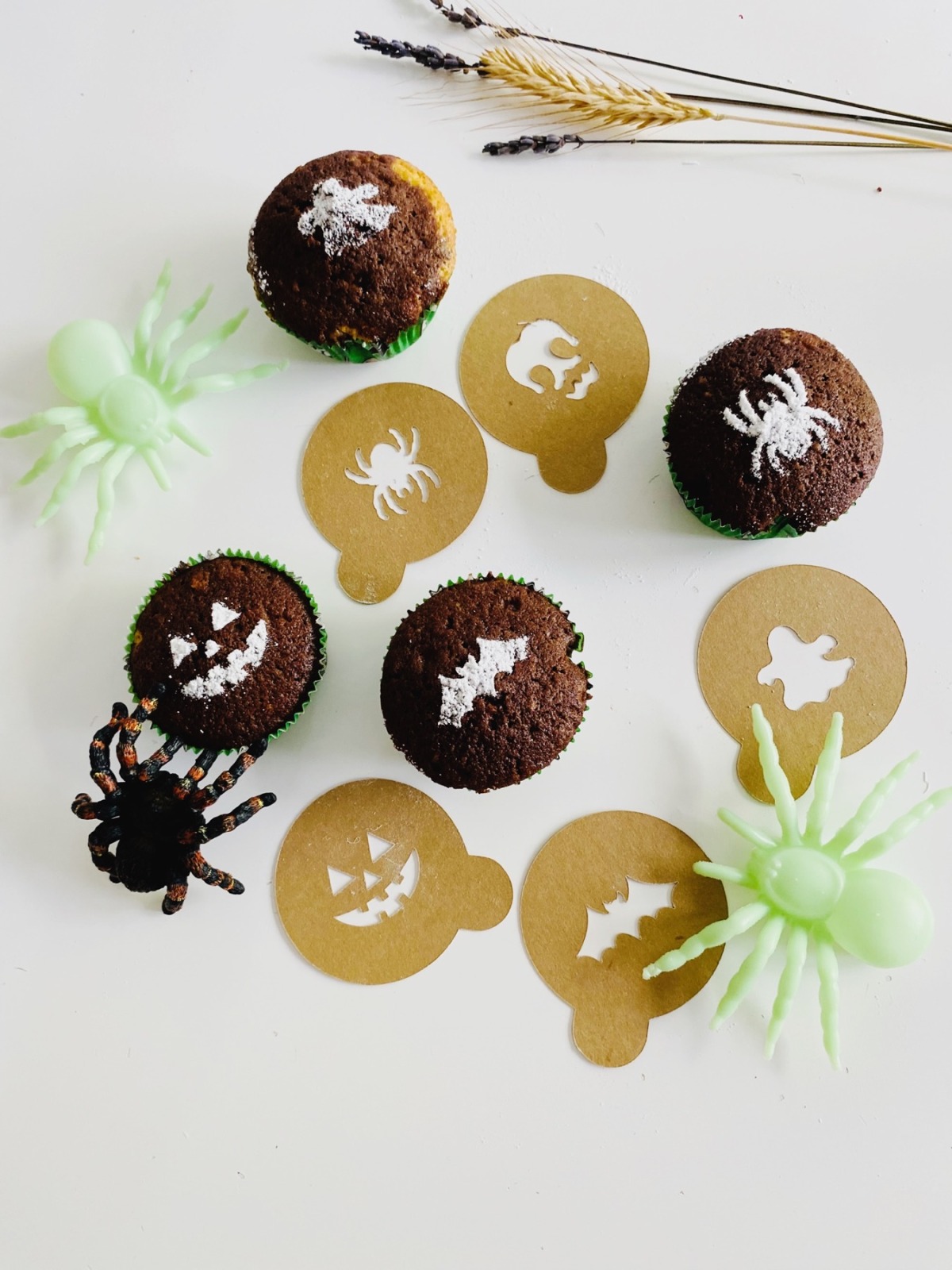 Halloween Schablonen für Kuchen Kekse Muffins oder Kaffee - einzeln oder im Set - Schablonen 