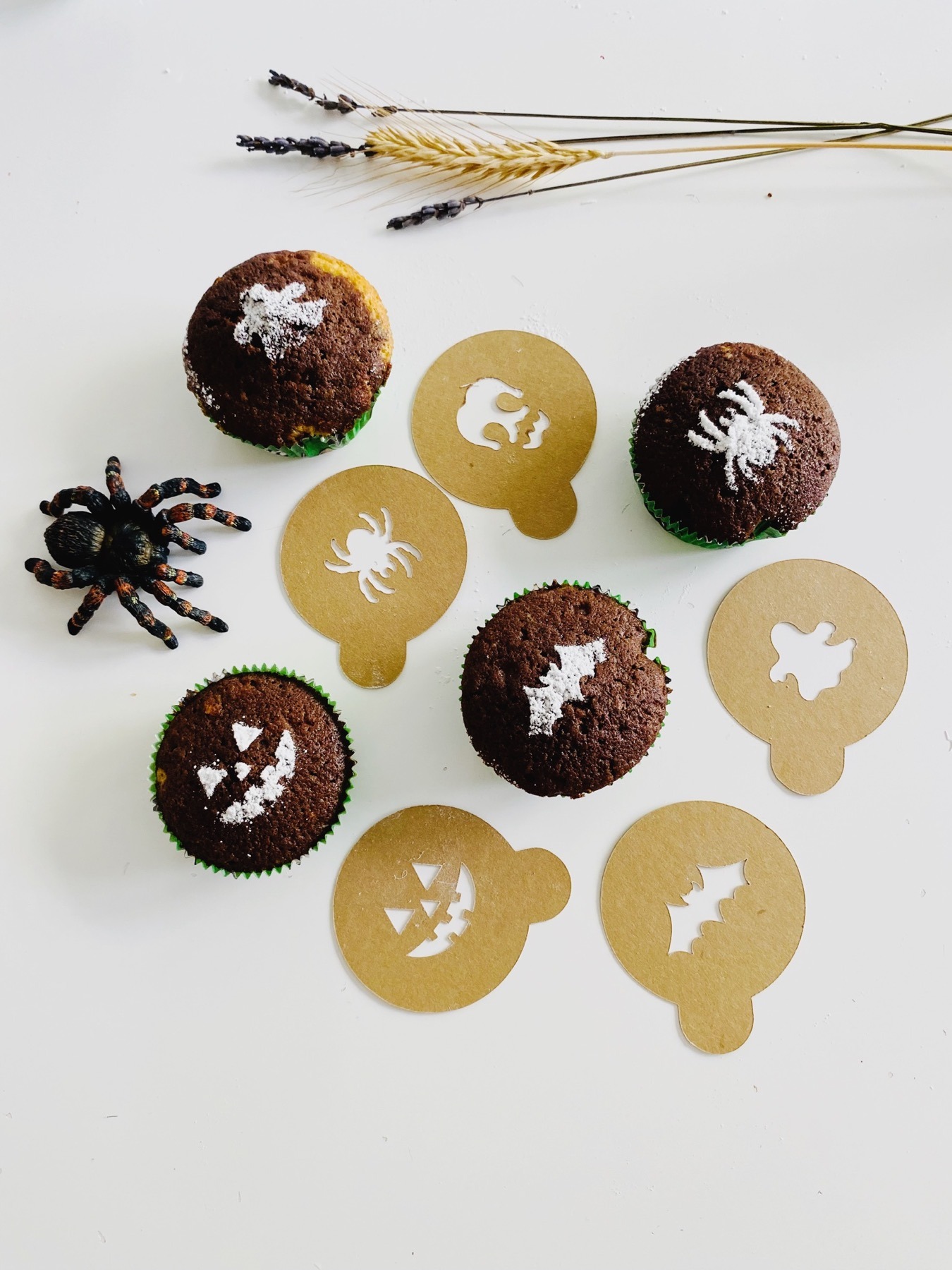 Halloween Schablonen für Kuchen Kekse Muffins oder Kaffee - einzeln oder im Set 9