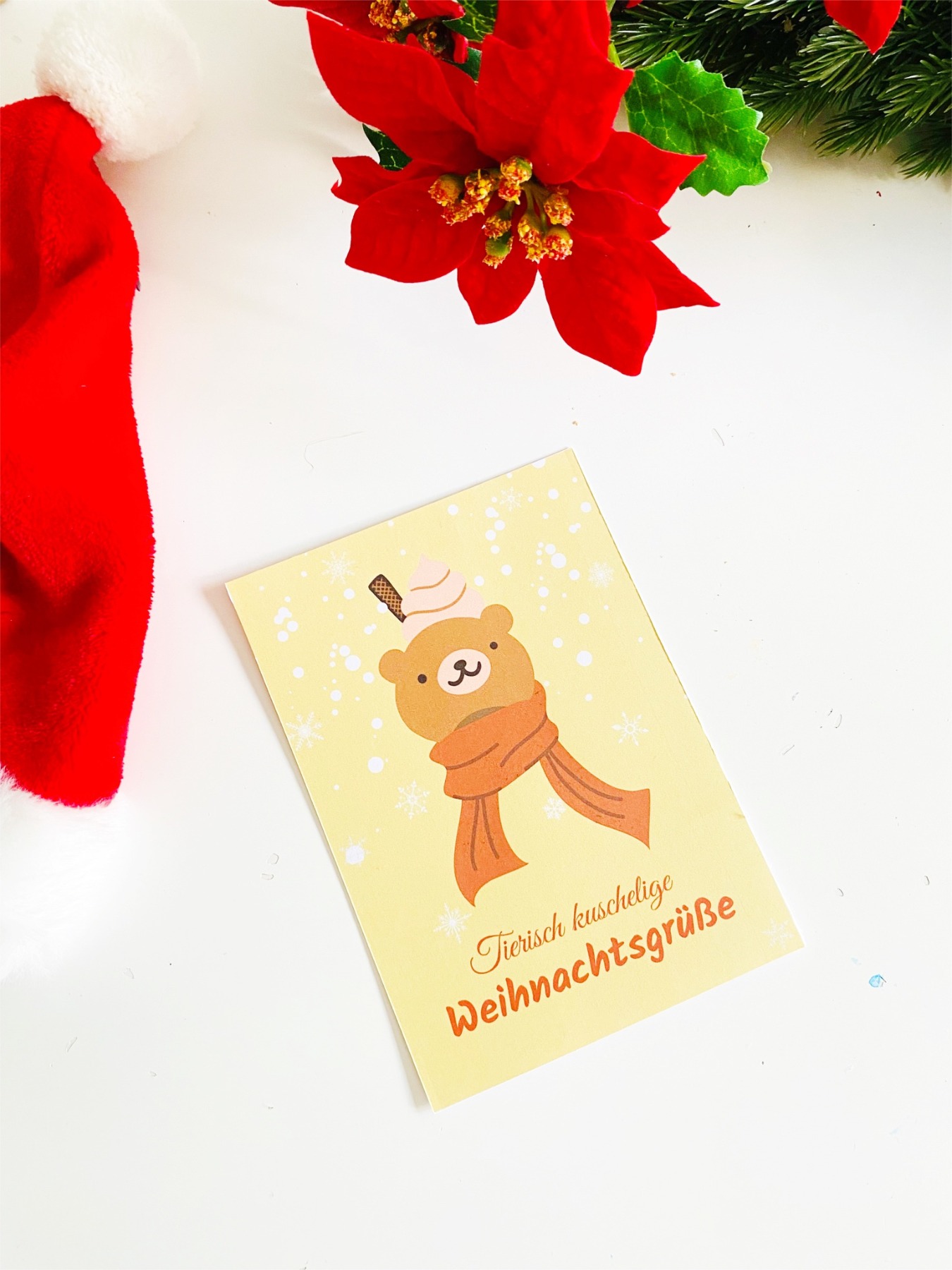 Tierische Weihnachten Weihnachtskarten Set 8 Stück Postkarten
