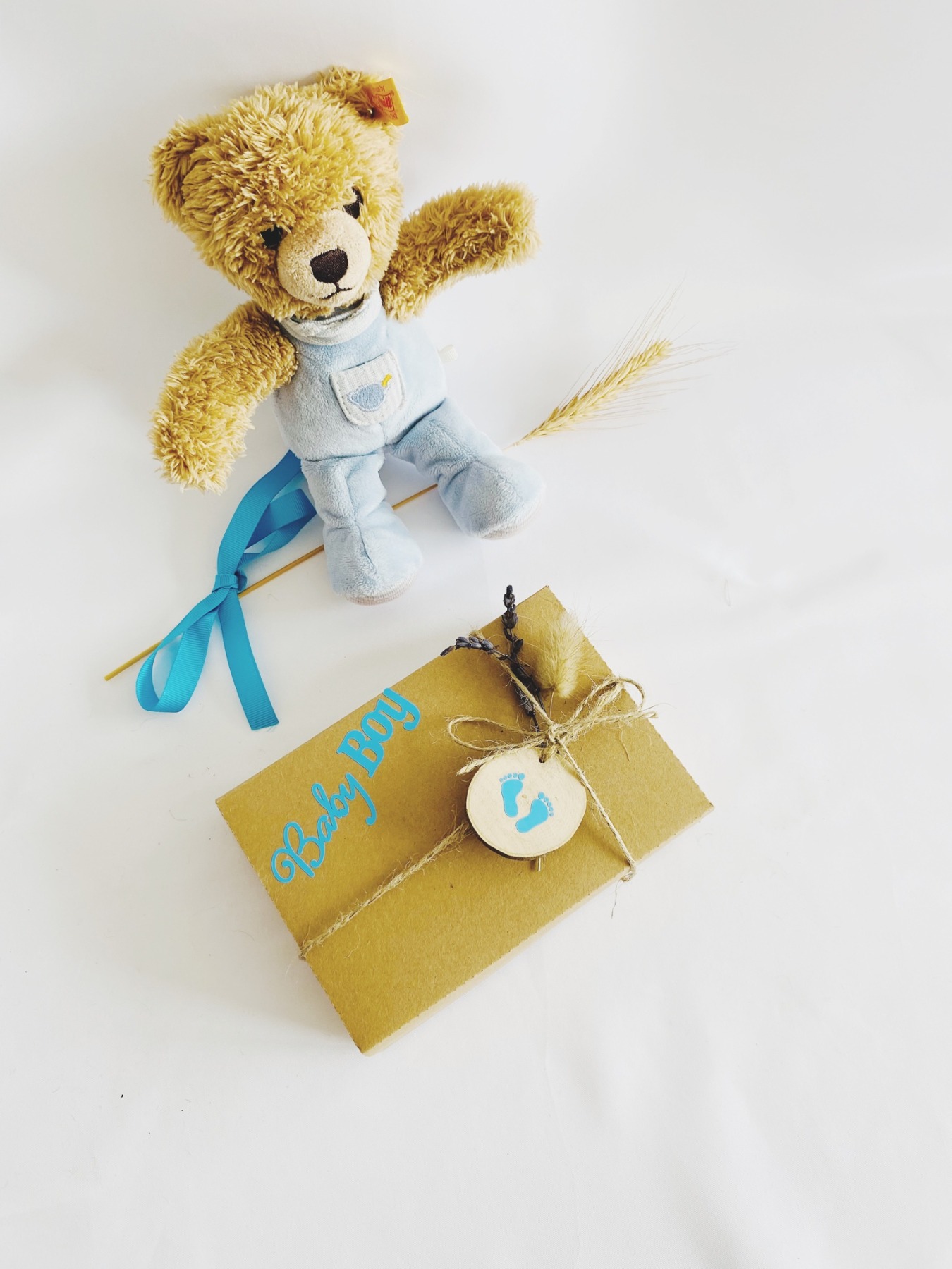 Geschenkbox zur Geburt eines Babyjungen Geldgeschenk Willkommen Baby Boy