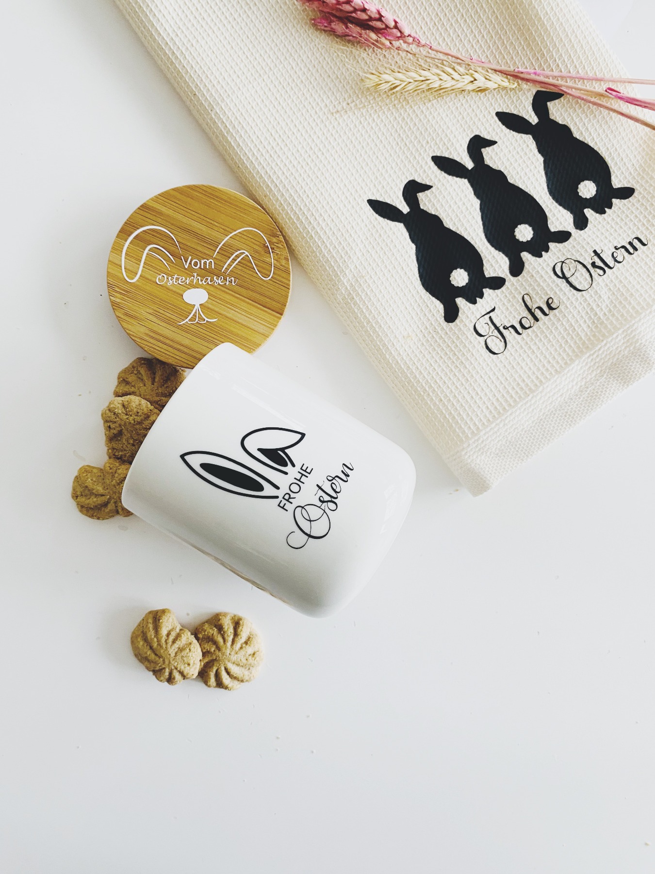 Keksdose Ostern - Keramikdose vom Osterhasen, Geschenkidee zu Ostern oder Deko für die Küche 3