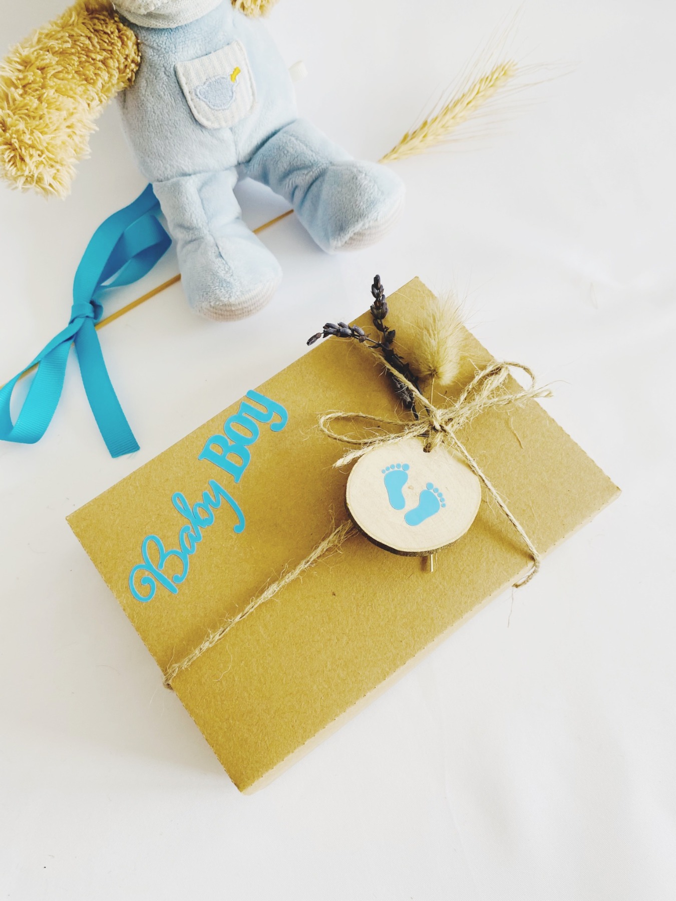 Geschenkbox zur Geburt eines Babyjungen Geldgeschenk Willkommen Baby Boy 2