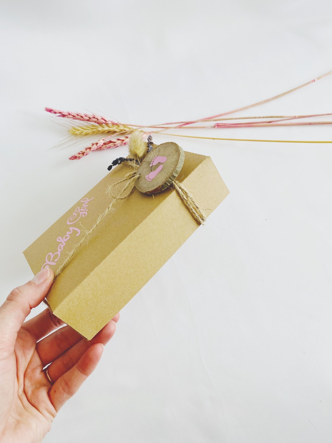 Geschenkbox zur Geburt Baby Mädchen, ideal als Verpackung für Geldgeschenk zur Geburt 7