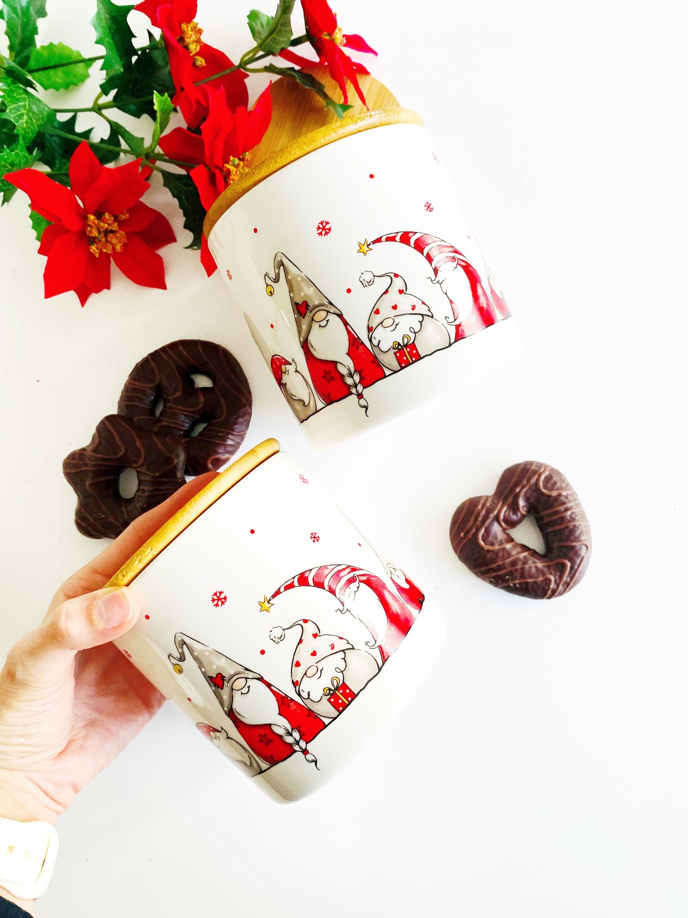 Personalisierte Keksdose Plätzchendose Geschenkidee zu Weihnachten Vorratsdose Keramik mit