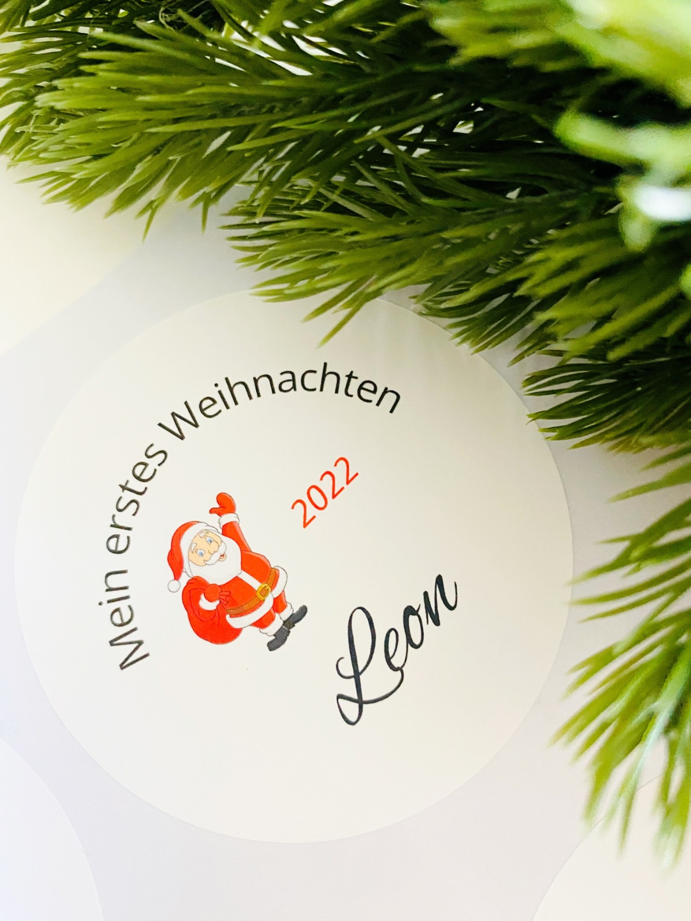 Personalisierter Keramikanhänger Weihnachtsbaum Mein erstes Weihnachten 6