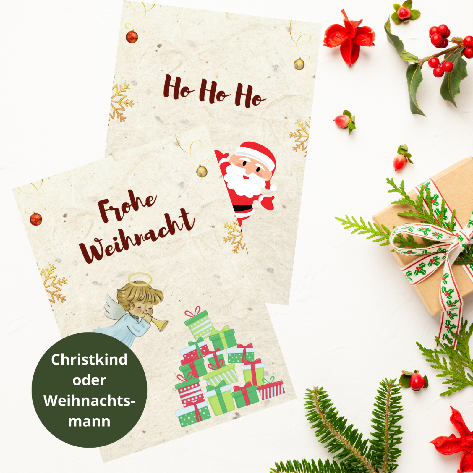 Wunschzettel an den Weihnachtsmann oder das Christkind zum Download PDF 6