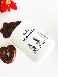 Keksdose Frohe Weihnachten Mit Liebe gebacken - Weihnachtsgeschenk, Vorratsdose Keramik weiß 7