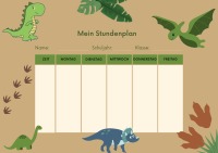 Stundenplan Kinder Dinosaurier - Geschenk Einschulung, 1. Klasse 11