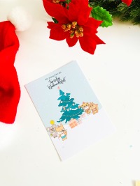 Tierische Weihnachten Weihnachtskarten Set 8 Stück, Postkarten 8