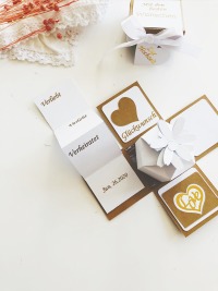 Explosionsbox zur Hochzeit, ideal als Verpackung für ein Geldgeschenk fürs Brautpaar 7
