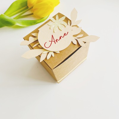 Personalisierte Geschenkschachtel Würfelbox ideal als Schmuckverpackung oder Geschenkbox für eine