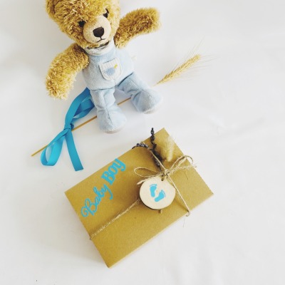 Geschenkbox zur Geburt eines Babyjungen, Geldgeschenk Willkommen Baby Boy - Geschenkschachtel Baby