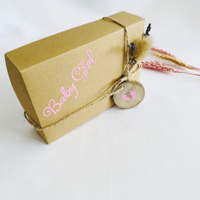 Geschenkbox zur Geburt Baby Mädchen, ideal als Verpackung für Geldgeschenk zur Geburt -