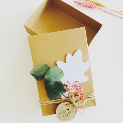Geschenkbox mit Trockenblumen Für Dich zum Geburtstag - Geschenkbox zum Befüllen oder als Gutschei
