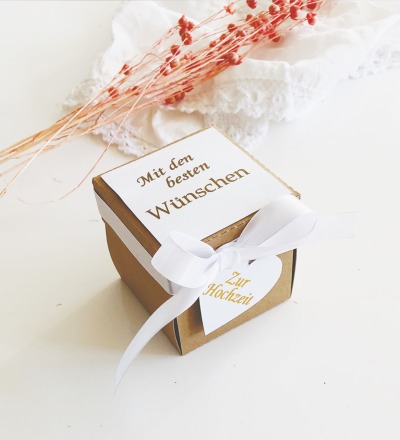 Explosionsbox zur Hochzeit ideal als Verpackung für ein Geldgeschenk fürs Brautpaar - Kreative