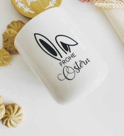 Keksdose Ostern - Keramikdose vom Osterhasen Geschenkidee zu Ostern oder Deko für die Küche -