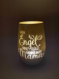 Personalisiertes Windlicht, lasergraviertes Windlicht, tolles Geschenk für Mama, Geschenk für Mama