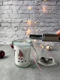 Minikerze mit süßem Wichtel, Geschenk zur Weihnachtszeit 2